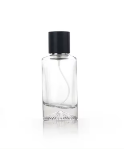 Luxurious Volcano Clear Round Slanted Shoulders Glass Bottle With Magnet Cover