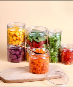 Wholesale Transparent Wide Mouth Plastic Jars