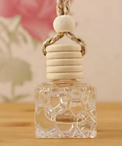 Wholesale Empty Wooden Hanging Car Scent Crystal Bottle Air Freshener