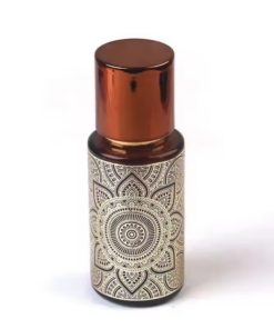 Wholesale Glass Gold Stamp Cylinder Perfume Bottle