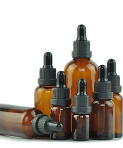 Wholesale Amber Bottle With  Black Cap