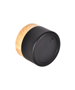 Wholesale Matte Black Face Cream Jar Containers With Wood Grain Lid