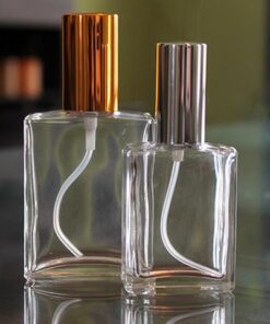 Wholesale Refillable Clear Rectangle Glass Perfume Spray Bottle